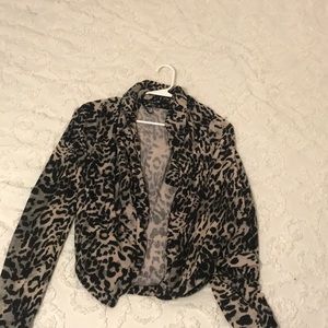 Forever 21 Leopard sweater/cardigan